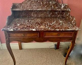 Antique Desk with Marble Top https://ctbids.com/#!/description/share/352598