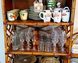 Bamboo Cabinets; Dishware