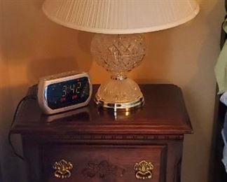 Set of Nightstands; Crystal Lamp