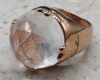 Bronzallure 18K Plated Cz Ring Sz 8