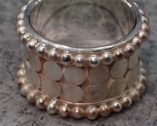Erika Pena Designs Spiro Dots Sterling Ring Sz 6.5