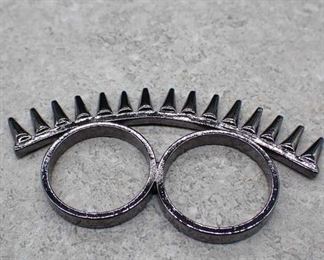 Fallon Bourdin Curved Spiked Gunmetal Sz 7