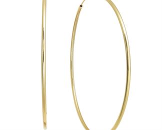 Essentials Large Endless Plated Hoop Earrings 2-7/8"