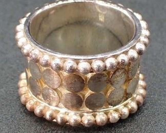 Erika Pena Designs Spiro Dots Sterling Ring Sz 6.5