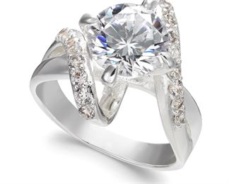 Charter Club Crystal Stone Bypass Ring