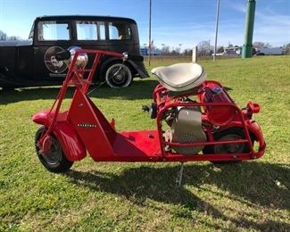 red bike step through
