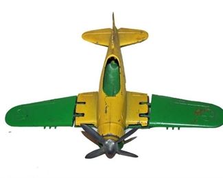 TOY AIRPLANE MODEL GREEN YELLOW
