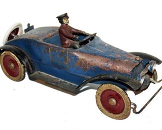 TOY AUTO  BLUE WITH DRIVER BETTER IMAGE