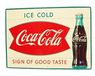 COKE SIGN REC ICE COLD SIGN OF GOOD TASTE
