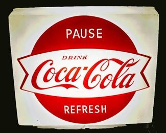 COKE SIGN PAUSE REFRESH DRINK COCA COLA