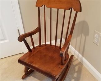 antique child's rocking chair