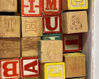 Vintage alphabet blocks