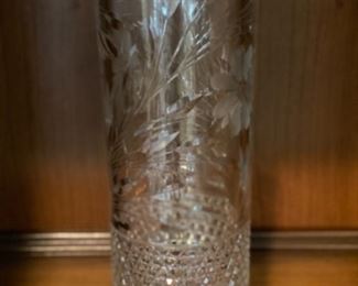 Beautiful cut glass vase