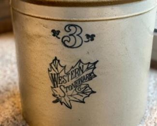 3 gallon Western stoneware crock