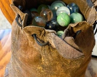 Large bag of vintage marbles