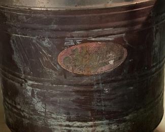 Old copper washing machine tub