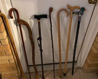 Various vintage canes