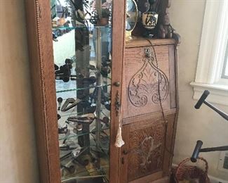 Antique Secretary with 4 display shelves