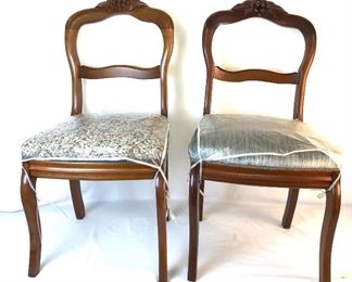 Pair of circa 1850 Victorian Balloon Back Chairs.