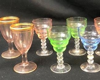 Cordial glasses