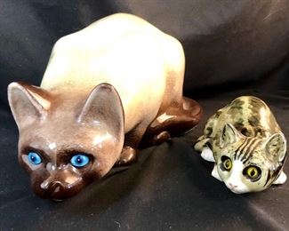 Ceramic cats.
