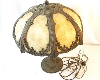 Art Nouveau Slag Table Lamp