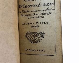 Book in lot- Italian & Latin,