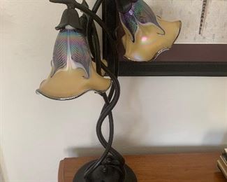 Vintage Quoizel Todd Philips signed  table lamp.