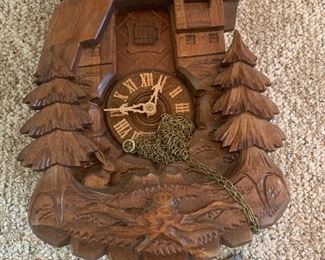 Large black forest cuckoo clock.