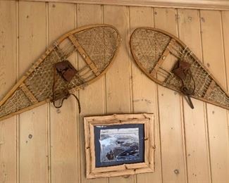 Vintage pair of snowshoes.