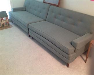 Long, 2 Piece Retro Couch.  Excellent Condition!