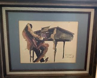 Framed New Orleans watercolor print $150