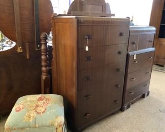 Waterfall Depression chest and Dresser, clean out old furniture