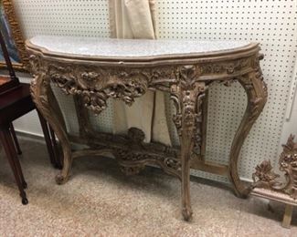 Marble top credenza