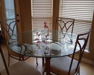 Glass Top table with 4 chairs