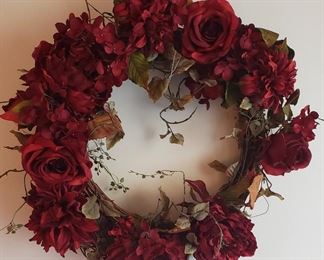 Rose grapevine wreath