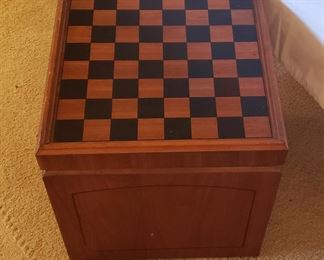 Wooden checkers stool