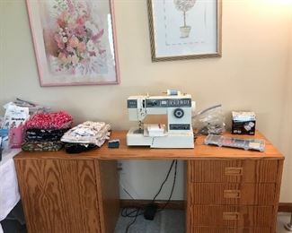 SEWING MACHINE, CRAFT CABINET