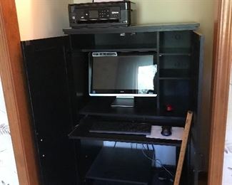 DESK , COMPUTER,EPSON  PRINTER