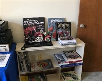 BOOKCASE, MOTORCYCLE BOOKS