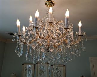 Here's the other Maria Theresa crystal chandelier. 