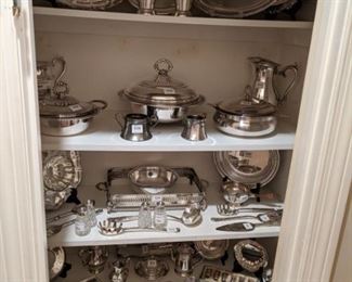 Wonderful collection of silverplate and sterling.