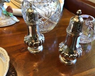 Sterling silver salt and pepper shakes 