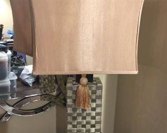 BASKET WEAVE LAMP 33.5"HIGH-$145