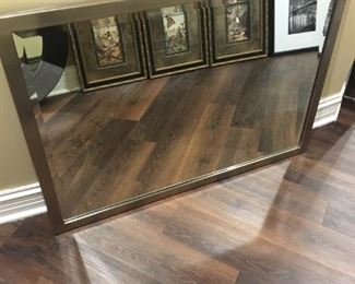 RECTANGULAR METAL FRAMED MIRROR-42"WIDE X 30"HIGH-$80