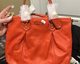 COACH ORANGE HANDBAG NWT-$50