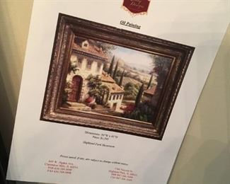 OIL PAINTING-50"WIDE X 41'HIGH-$500