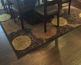 SAPHIR FAUX SILK RUG 7.6' X 10.6'-SOME WEAR TO EDGE-$150