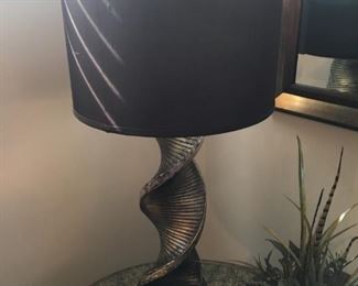 SPIRAL TABLE LAMP-35"HIGH-$120