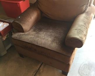 CUSTOM CHENILLE CHAIR-42"DEEP X 41"WIDE X 34"HIGH-$350